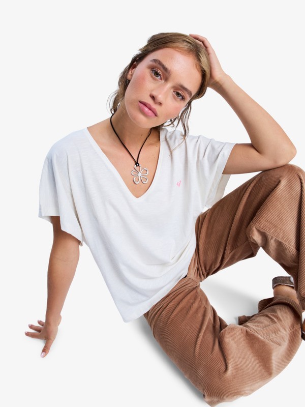 5 Nightfall - Short Sleeve T-Shirt for Women White ERJZT06029 Roxy