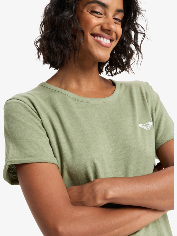 5 Oceanwave Regular Emby - T-shirt de manga curta para Mulher Verde ERJZT06030 Roxy