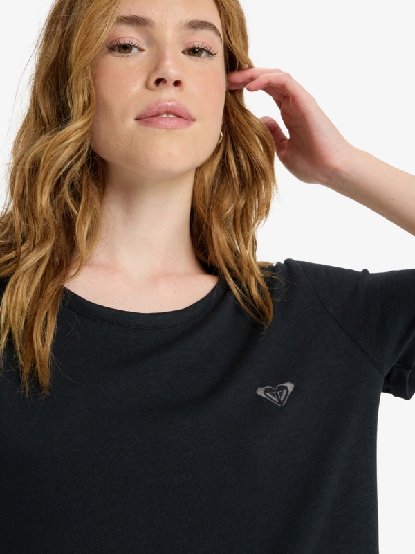 5 Oceanwave Regular Emby - T-Shirt à manches courtes pour Femme Noir ERJZT06030 Roxy