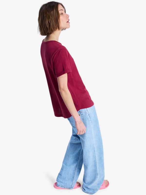 roxy, Oceanwave Regular Emby - T-shirt met korte mouwen voor Dames, RHODODENDRON (rrm0) 1 Oceanwave Regular Emby - T-shirt met korte mouwen voor Dames Red ERJZT06030 Roxy