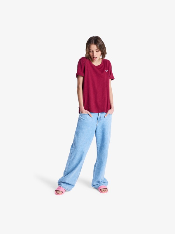 roxy, Oceanwave Regular Emby - T-shirt met korte mouwen voor Dames, RHODODENDRON (rrm0) 3 Oceanwave Regular Emby - T-shirt met korte mouwen voor Dames Red ERJZT06030 Roxy