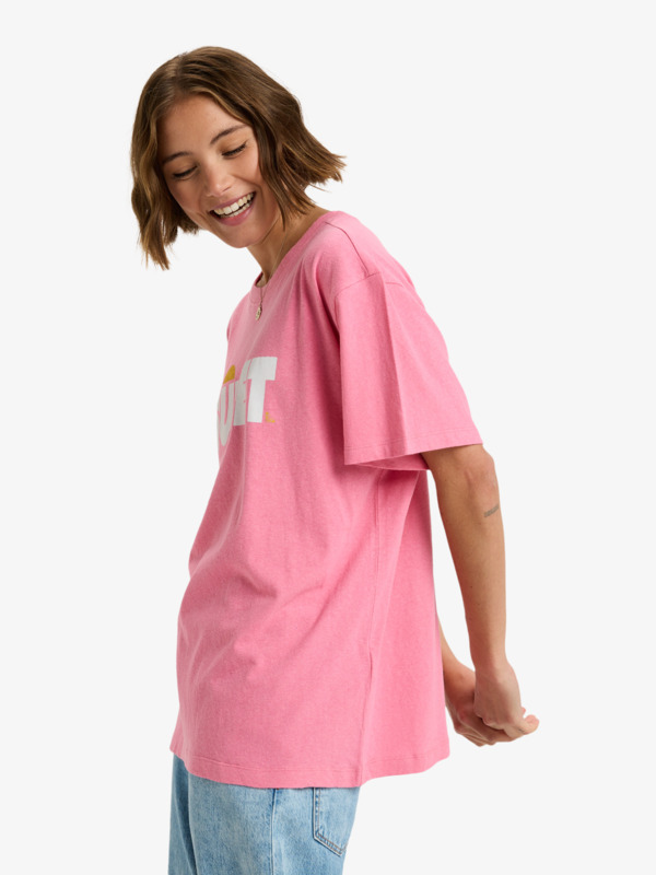 1 Sunny Easy - T-shirt de manga curta para Mulher Pink ERJZT06033 Roxy