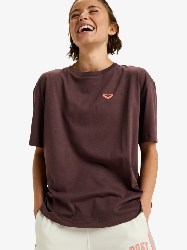 4 Essential Energy Timeless - Short Sleeve Training T-Shirt for Women Red ERJZT06036 Roxy