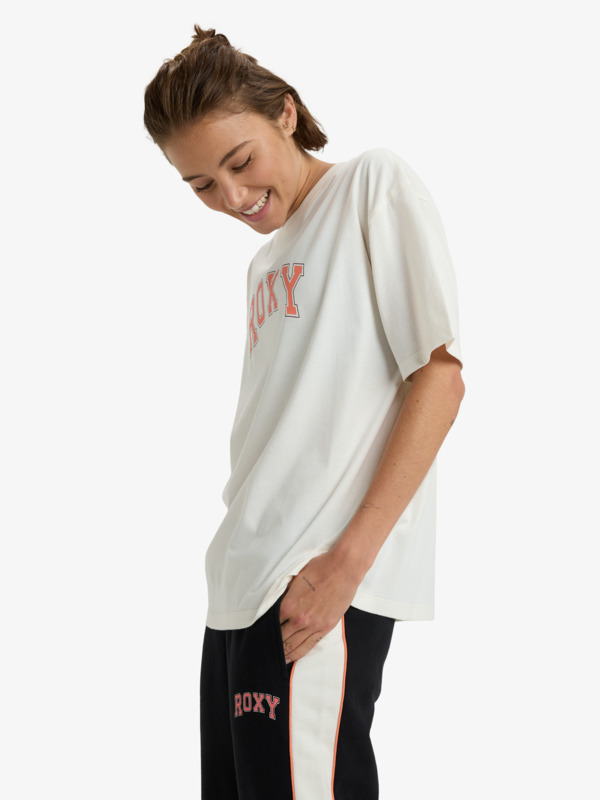 1 Essential Energy Timeless - Short Sleeve Training T-Shirt for Women White ERJZT06036 Roxy