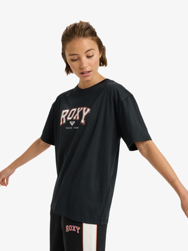 1 Essential Energy Timeless - Short Sleeve Training T-Shirt for Women Black ERJZT06036 Roxy