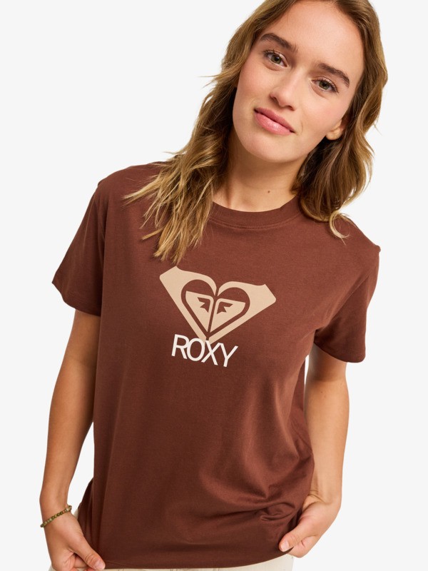 0 Ocean Road Art - Maglietta a maniche corte da Donna Brown ERJZT06054 Roxy