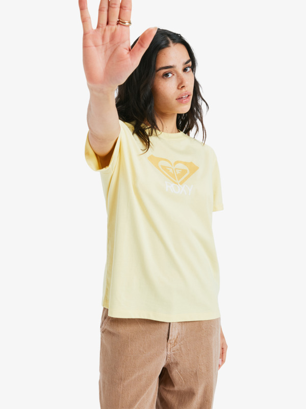 1 Ocean Road Art - T-shirt de manga curta para Mulher Amarelo ERJZT06054 Roxy