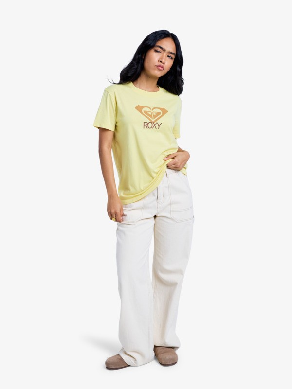 4 Ocean Road Art - T-shirt de manga curta para Mulher Amarelo ERJZT06054 Roxy