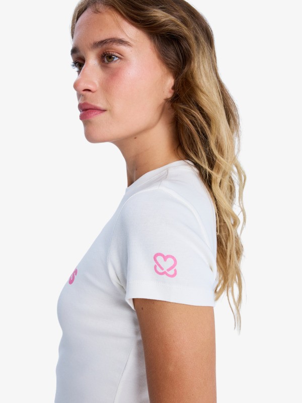 2 Beach Love Kab - Cropped T-Shirt for Women White ERJZT06056 Roxy