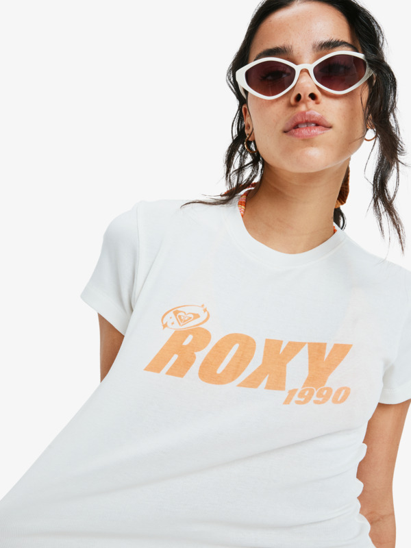 2 Beach Love - T-shirt curta para Mulher Branco ERJZT06059 Roxy