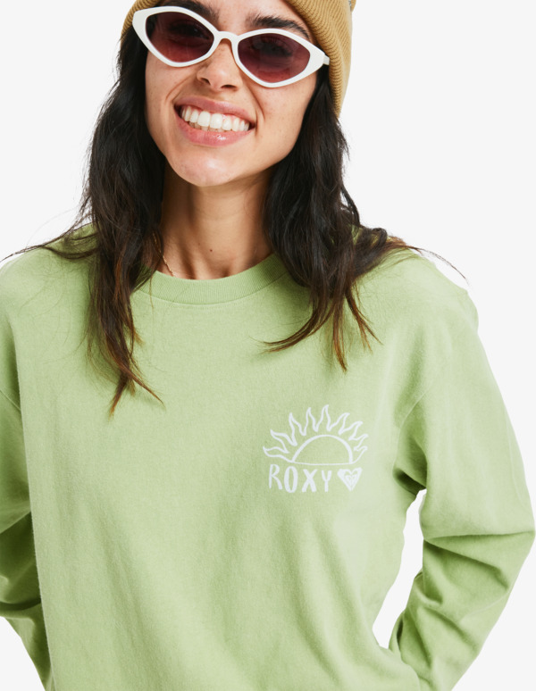 3 Hangloose Washed - Camisola de manga comprida para Mulher Verde ERJZT06061 Roxy