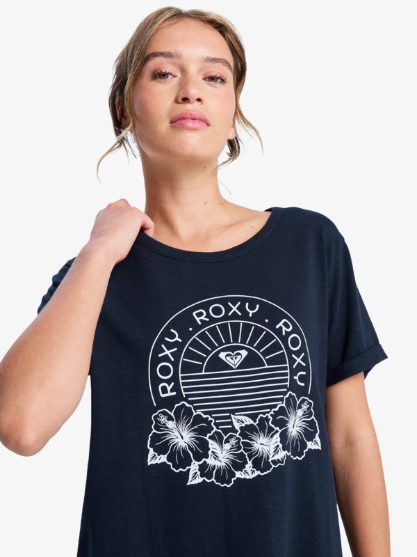2 Oceanwave Regular Slub - Oversized T-Shirt for Women Black ERJZT06063 Roxy