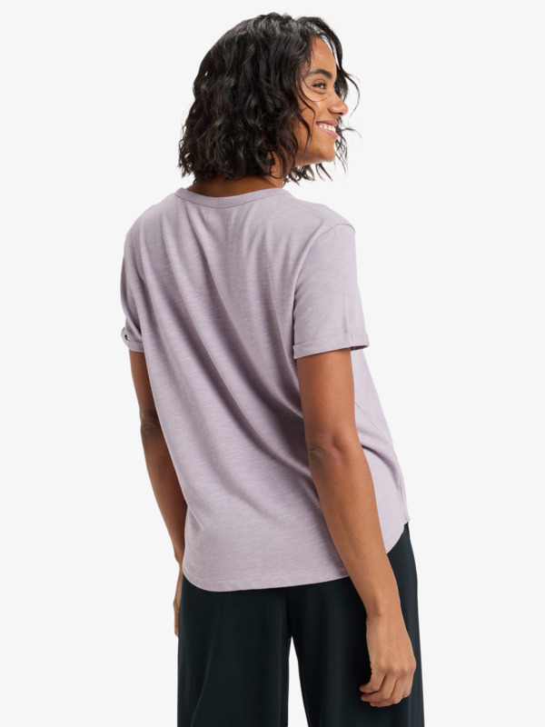 3 Oceanwave Regular Slub - Oversized T-Shirt for Women Purple ERJZT06063 Roxy