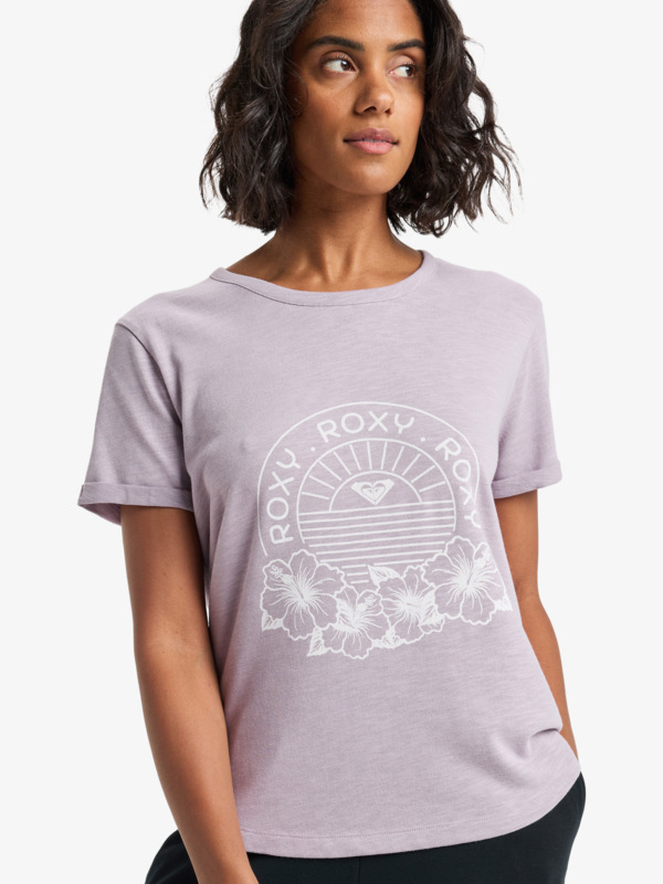 5 Oceanwave Regular Slub - Oversized T-Shirt for Women Purple ERJZT06063 Roxy