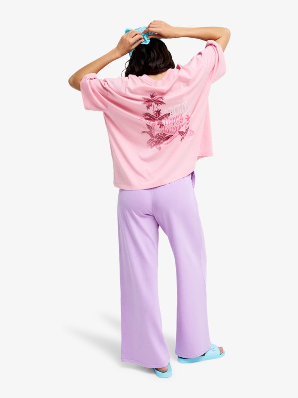 4 Talloversize Washed - T-shirt met korte mouwen voor Dames Pink ERJZT06081 Roxy