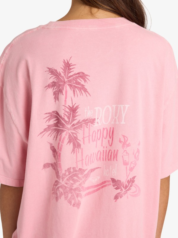 7 Talloversize Washed - T-Shirt &agrave; manches courtes pour Femme Rose ERJZT06081 Roxy