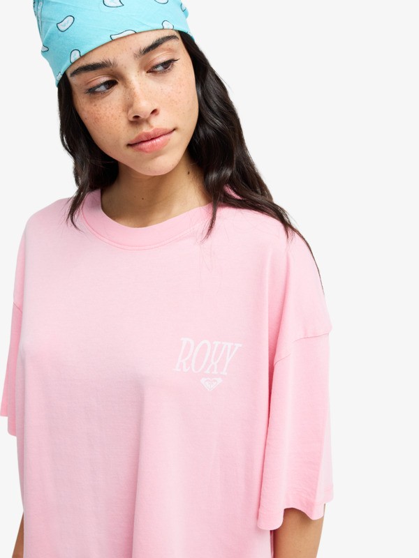 2 Talloversize Washed - T-shirt met korte mouwen voor Dames Pink ERJZT06081 Roxy