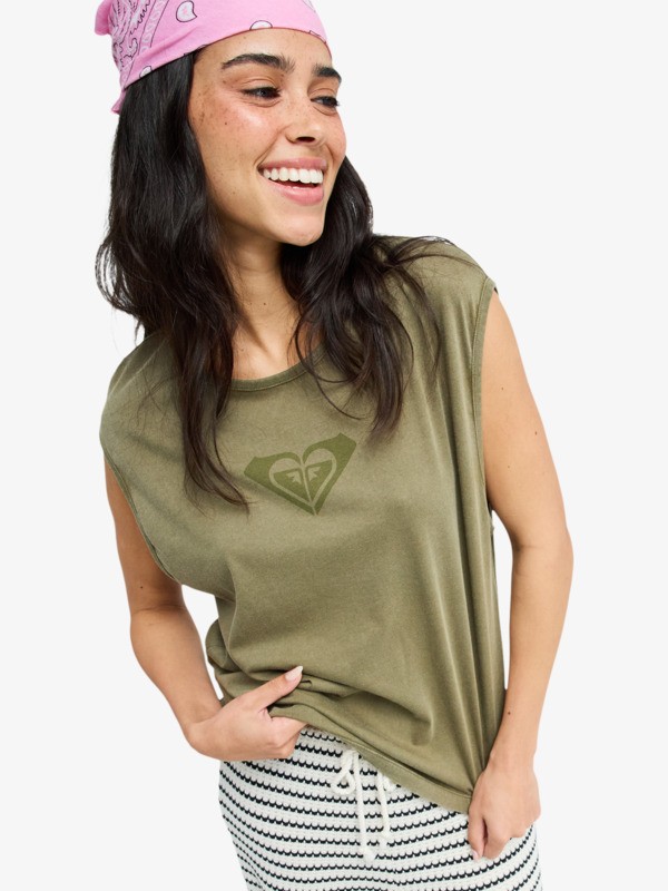 0 Crystal Sea - Maglietta smanicata da Donna Green ERJZT06083 Roxy