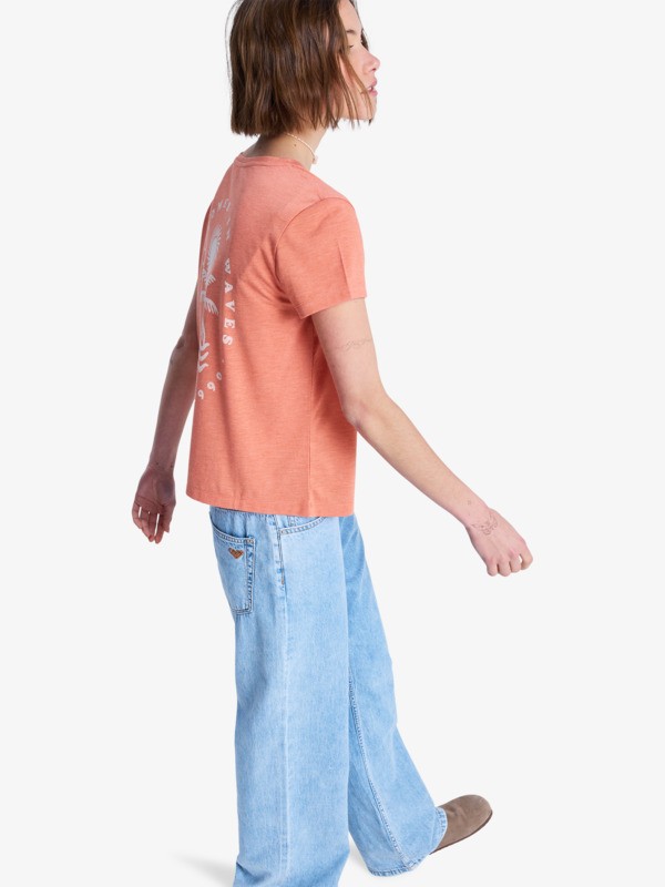 1 Laguna Green - T-shirt met korte mouwen voor Dames Pink ERJZT06084 Roxy