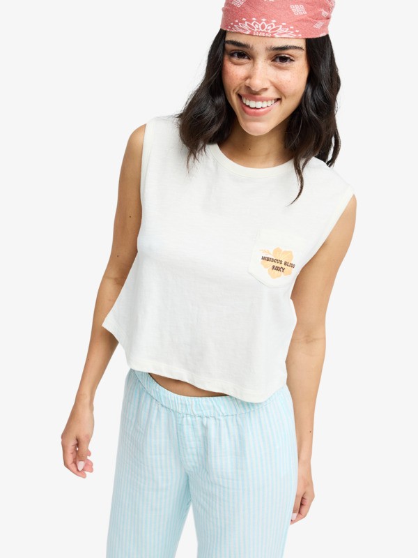 0 Salt Blocks Muscle - T-shirt sans manches pour Femme Blanc ERJZT06087 Roxy