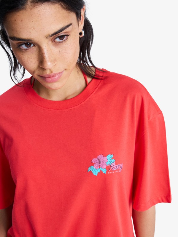 3 Hangloose Poster - T-Shirt à manches courtes pour Femme Rouge ERJZT06090 Roxy