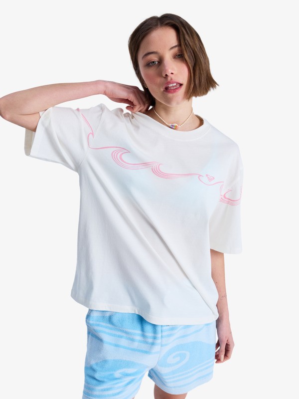 0 Hangloose Placed - Camiseta de manga corta para mujer Blanco ERJZT06091 Roxy