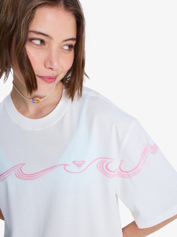 2 Hangloose Placed - Camiseta de manga corta para mujer Blanco ERJZT06091 Roxy