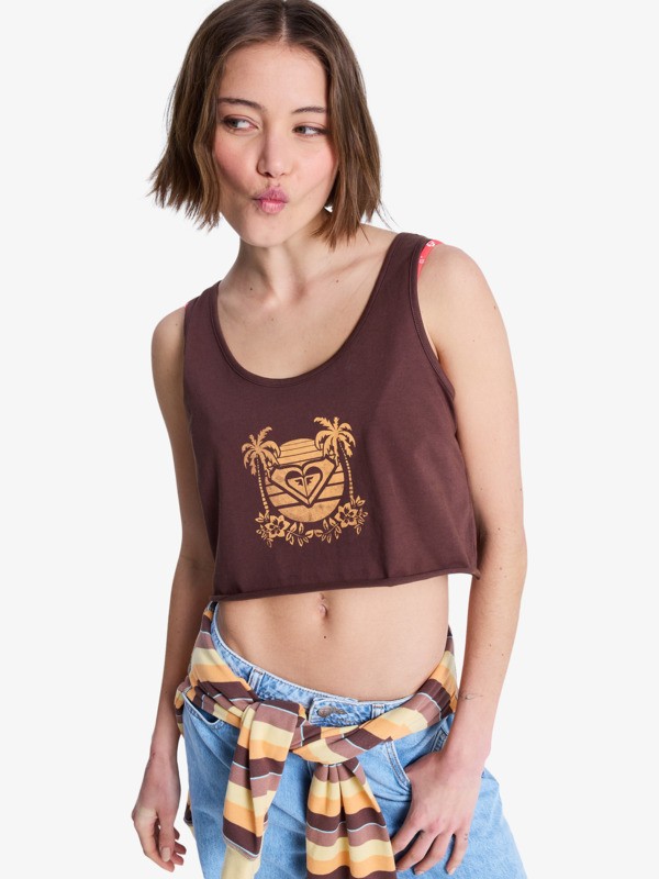 0 Magic Sunset Crop - K&uuml;rzeres Top f&uuml;r Frauen Braun ERJZT06094 Roxy