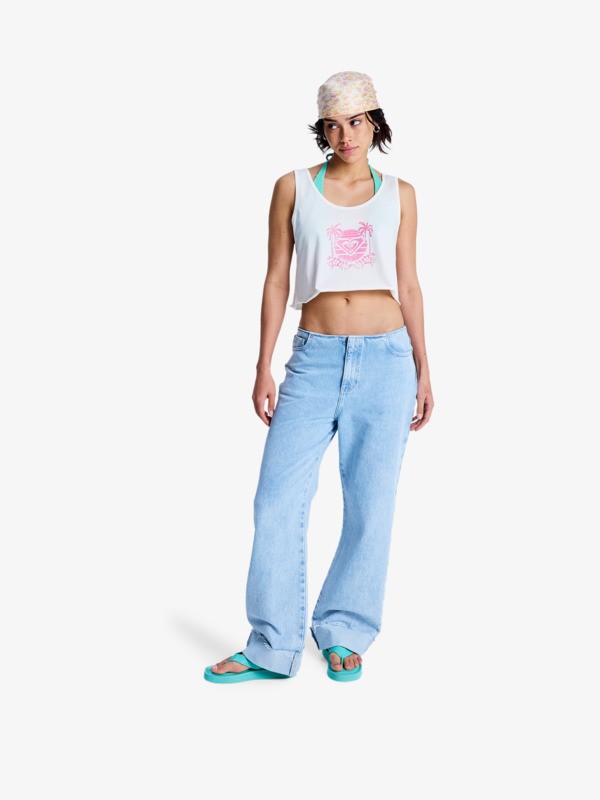 3 Magic Sunset Crop - D&eacute;bardeur cropped pour Femme Blanc ERJZT06094 Roxy