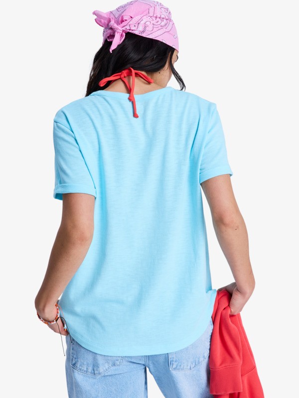 4 Oceanwave Regular Slub - T-Shirt à manches courtes pour Femme Vert ERJZT06096 Roxy