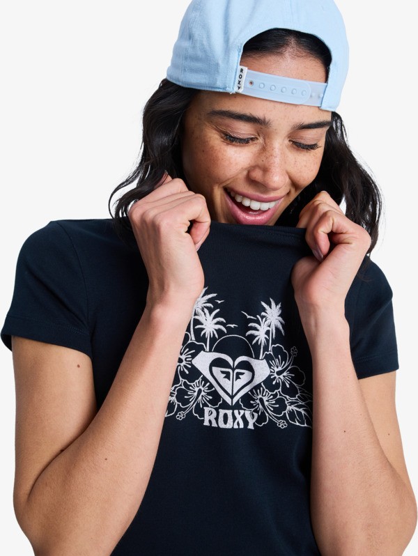 2 Beach Love - Cropped T-Shirt for Women Black ERJZT06100 Roxy