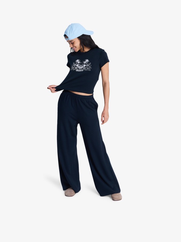 3 Beach Love - Cropped T-Shirt for Women Black ERJZT06100 Roxy