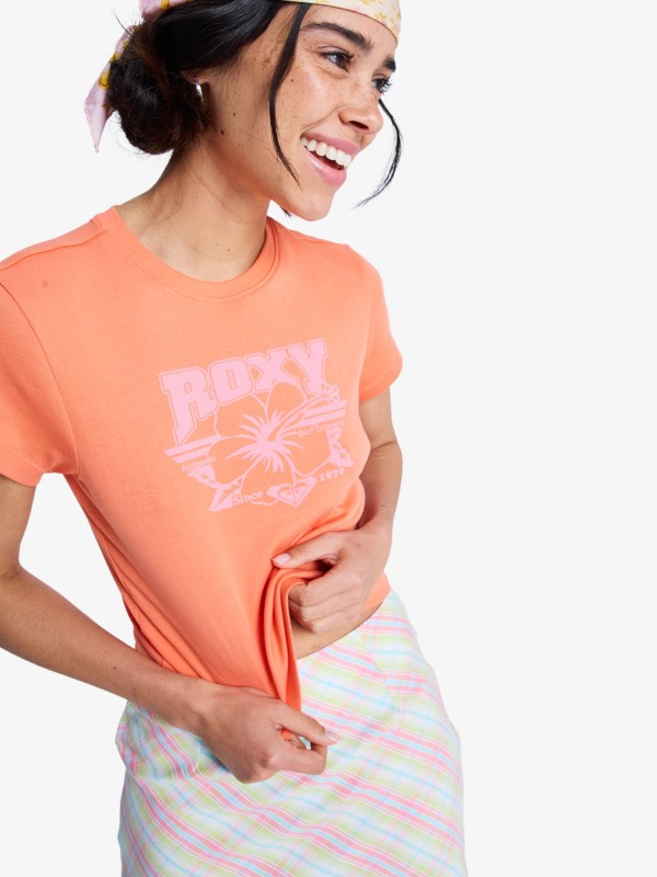 2 Beach Love - T-shirt curta para Mulher Rosa ERJZT06100 Roxy