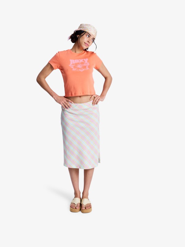 3 Beach Love - T-shirt curta para Mulher Rosa ERJZT06100 Roxy