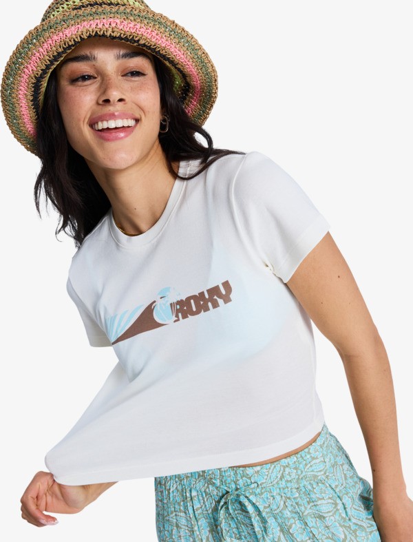 0 Beach Love - T-shirt court pour Femme Blanc ERJZT06100 Roxy