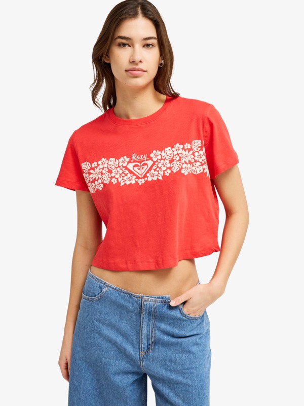5 Endless Weekends - T-Shirt &agrave; manches courtes pour Femme Rouge ERJZT06113 Roxy