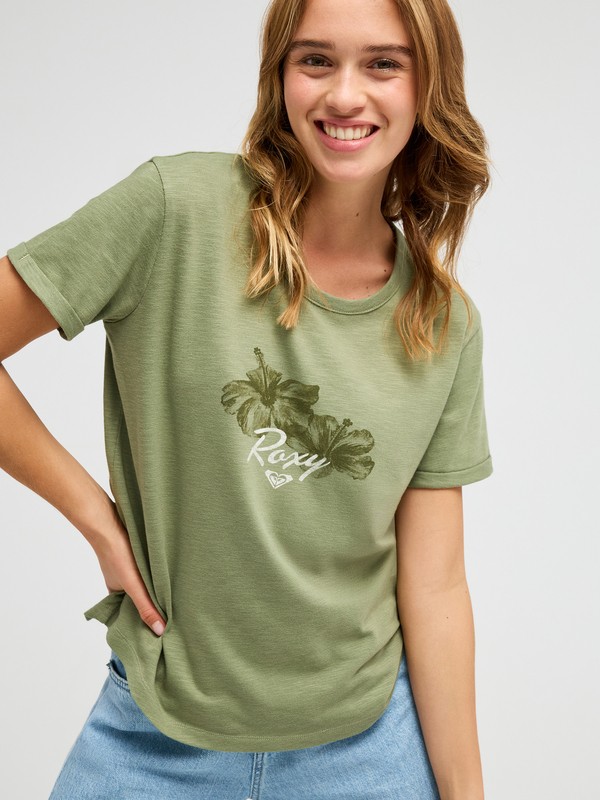 0 Oceanwave Regular Slub Green ERJZT06148 Roxy