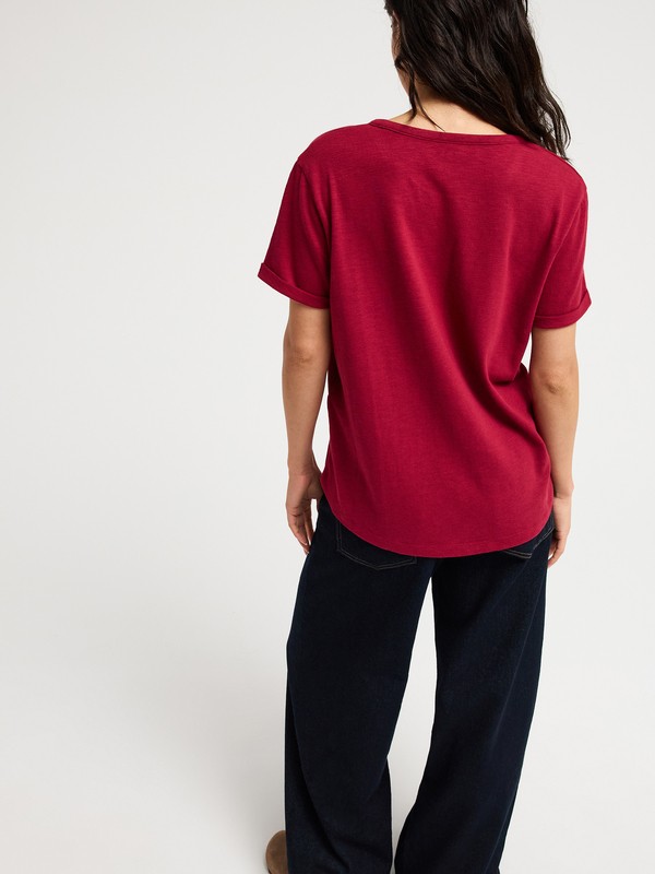 5 Oceanwave Regular Slub Red ERJZT06148 Roxy