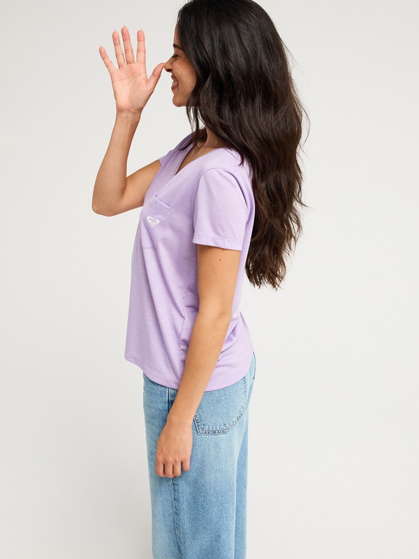 1 Laguna Green V Neck Violet ERJZT06153 Roxy