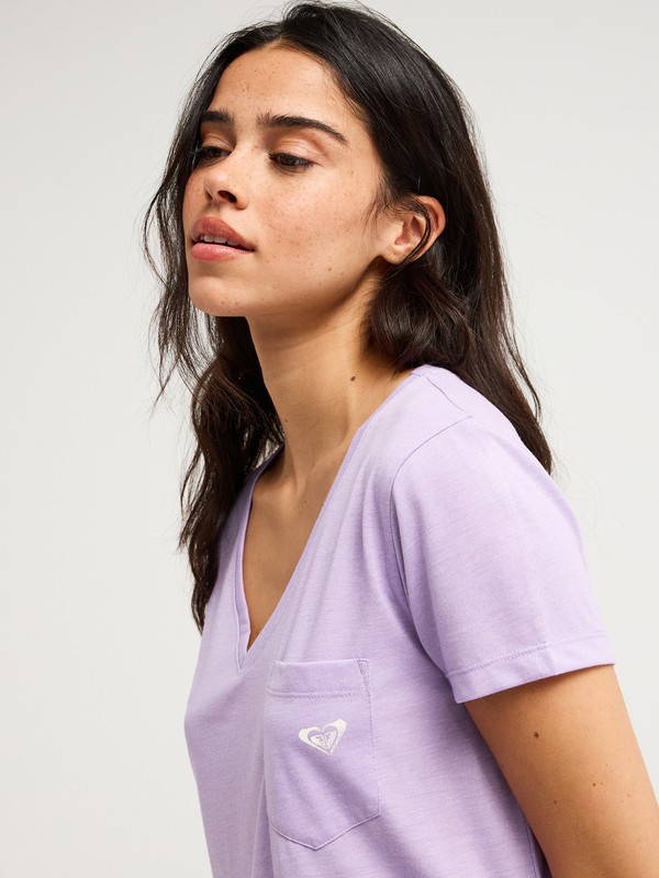 2 Laguna Green V Neck Violet ERJZT06153 Roxy