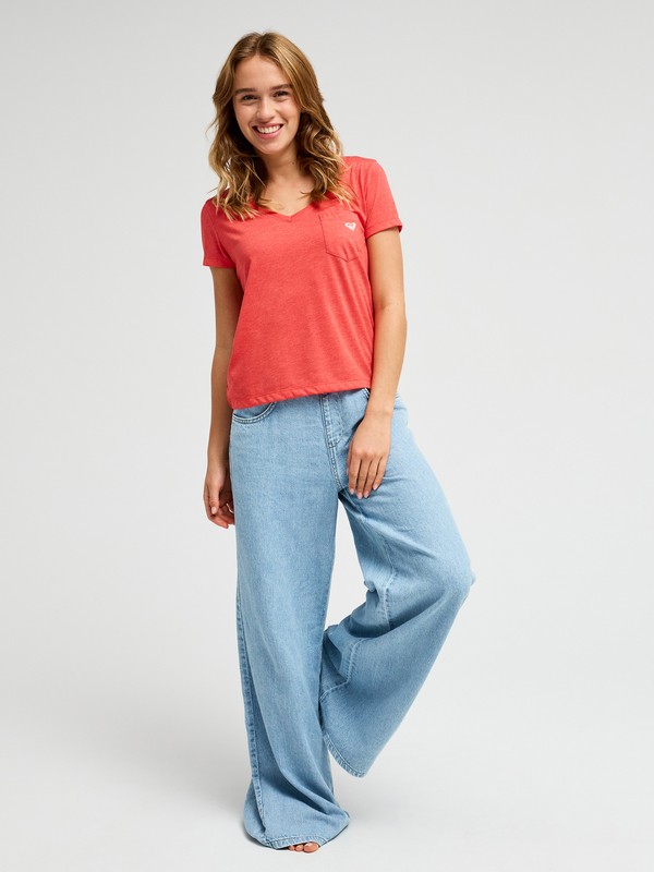 3 Laguna Green V Neck Rot ERJZT06153 Roxy