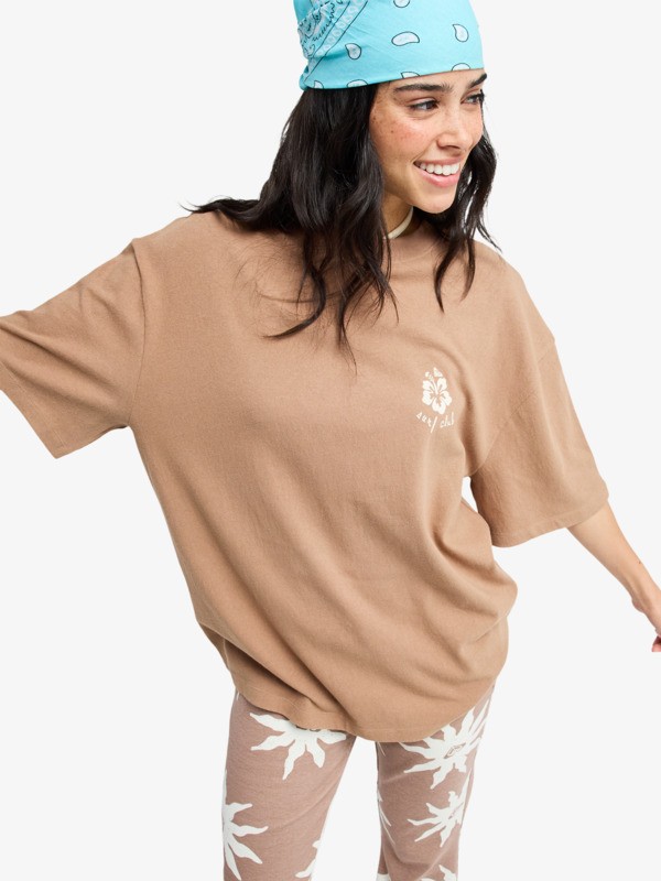 0 My Boyfriend - Short Sleeve T-Shirt for Women Brown ERJZT06168 Roxy