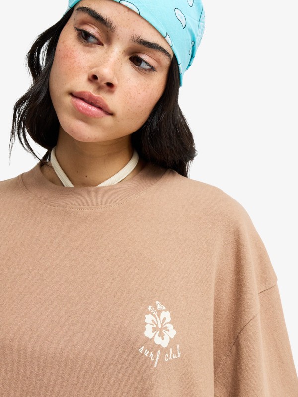 2 My Boyfriend - Short Sleeve T-Shirt for Women Brown ERJZT06168 Roxy