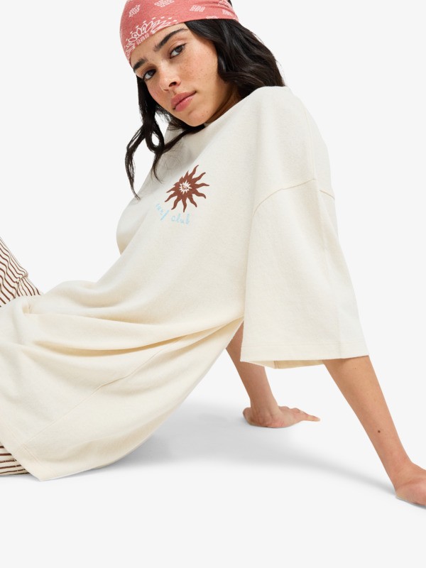 6 My Boyfriend - Short Sleeve T-Shirt for Women Beige ERJZT06168 Roxy