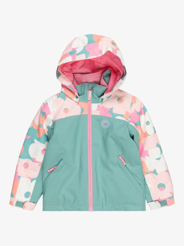 3 Snowy Tale - Veste de snow pour Filles 2-7 ans Vert ERLTJ03025 Roxy