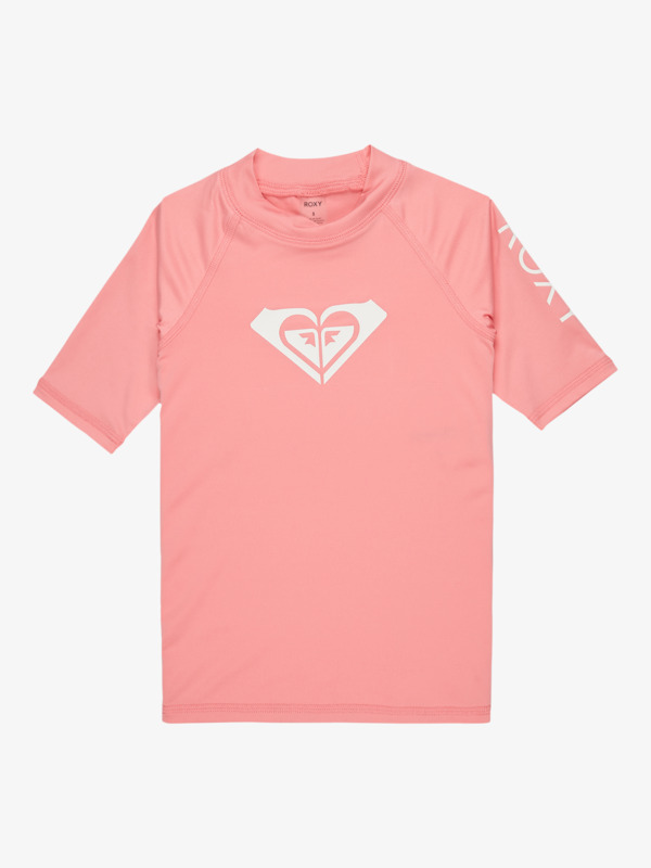 0 Whole Hearted - Kurzärmliger Rashguard für Mädchen 2-7 Rosa ERLWR03230 Roxy