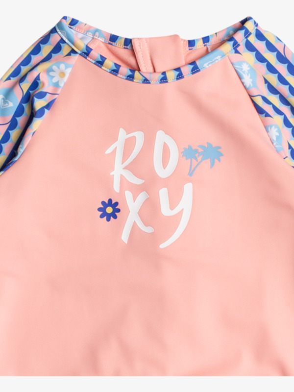 8 Tiles  - Rashguard Badpak model met Lange Mouw voor Meisjes 2-7 Purple ERLWR03309 Roxy