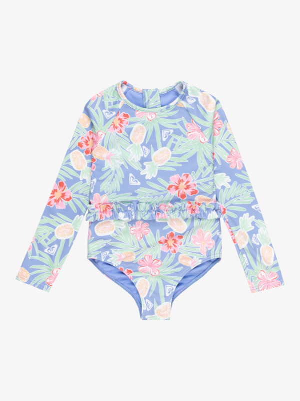 0 Tropical Story - Langärmliger Rashguard-Einteiler für Mädchen 2 - 7 Violett ERLWR03329 Roxy