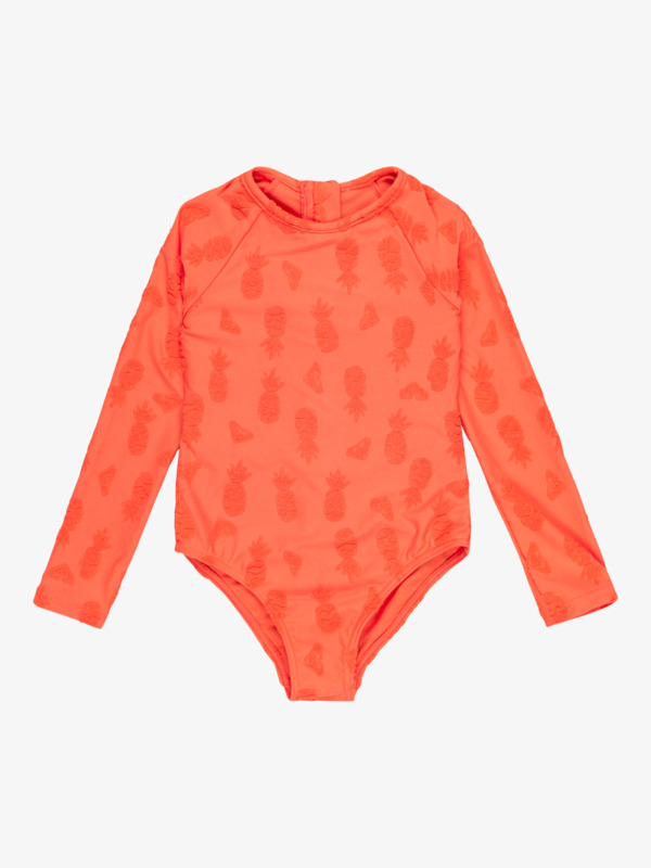 2 Pineapple Pop - Licra entera de manga larga para Niñas (2 - 7 años) Naranja ERLWR03332 Roxy