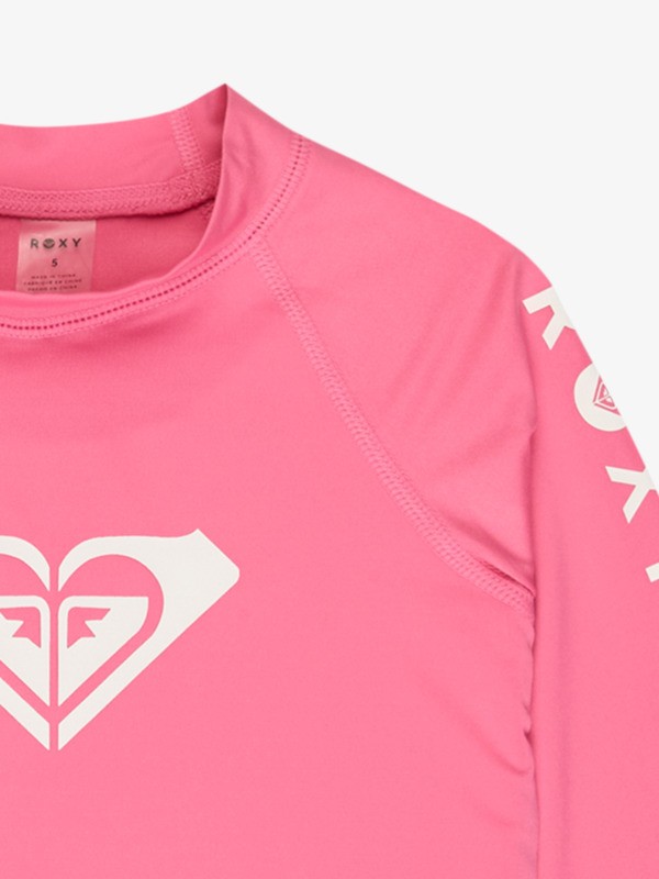 2 Whole Hearted - Licra protetor de manga comprida para Raparigas 2-7 Rosa ERLWR03362 Roxy